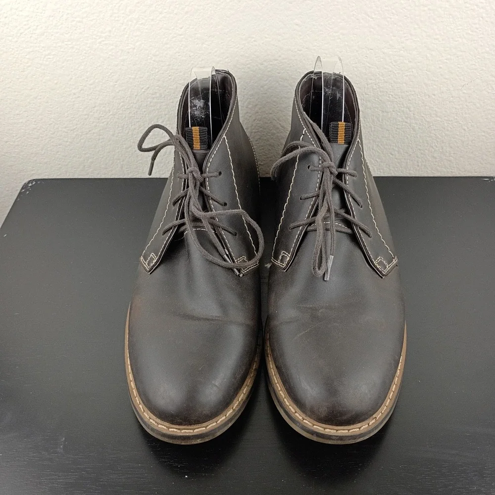 Report 2 Andrew Mens Dark Brown Chukka Boots Lace Up Ankle Boot 8M 27940211